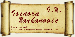 Isidora Markanović vizit kartica